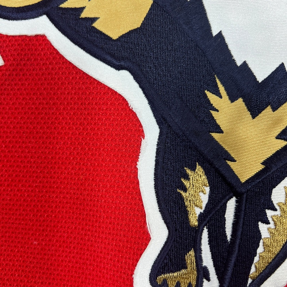 Reebok Florida Panthers NHL Jersey XXL Red Navy Gold Leaping Panther Hockeycore - Picture 13 of 16